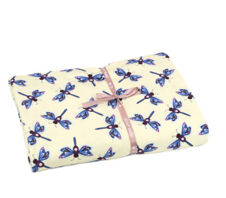 1,7m Zuschnitt -  Bio-Jersey - Dragonfly - Beetles & Bugs - Ecru - Hamburger Liebe