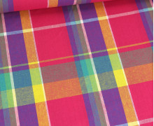 Baumwolle - Webware - Karo - Madras - Pink