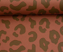 Kunstleder - Fashionstoff - Happy Leo - Cherry Picking - Terracotta/Braun