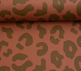 Kunstleder - Fashionstoff - Happy Leo - Cherry Picking - Terracotta/Braun