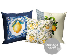 Kissenstoff - DIY - Kissen-Set - Zitronenduft - Outdoorstoff - abby and amy