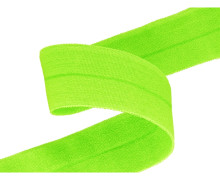 1m Schrägband - Saumband - Elastisch - NEON - 20mm - Neongrün