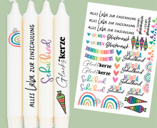 DIN A4 - Tattoofolie - Schulkind - für Kerzen / Keramik