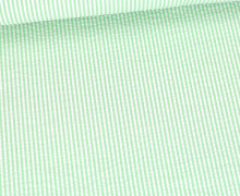 Seersucker - Streifen - Weiß/Grün