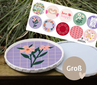 Outdoorstoff - Joys of Spring - Inlays für Silikon - Dekoteller - Tablett - Mit Sternen/Herzen - Groß - abby and amy