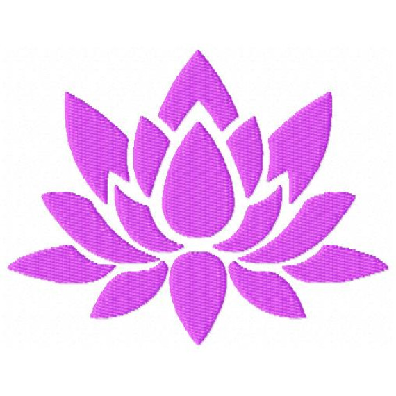 Stickdatei Lotus Lotusblume 10x10 Blume Yoga