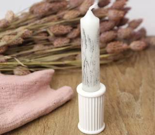 Silikon - Gießform - Mini Kerzenhalter für Stabkerzen - mit Streifen - Groß - vielfältig nutzbar
