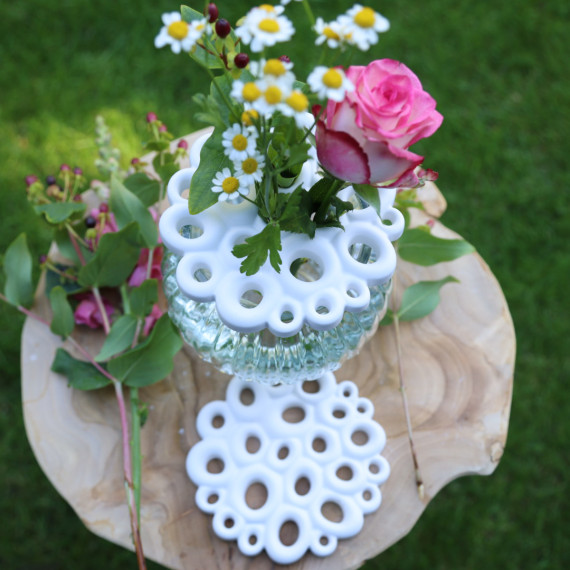 Silikon - Gießform - Blumenretter - Untersetzer - Wabenkreise - vielfältig nutzbar
