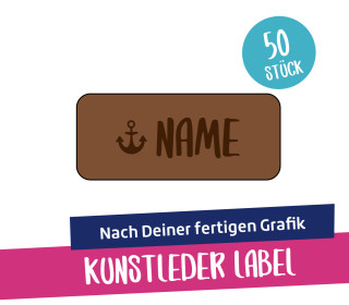 50 Artwork-Kunstleder-Label