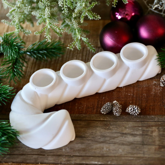 Silikon - Gießform - Kerzenhalter - Zuckerstange - für Stabkerzen - Adventsdeko - Weihnachtsdeko - vielfältig nutzbar