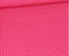 Baumwolle - Webware - Popelin - Bedruckt - Mini-Sternchen - Symmetrisch - Pink