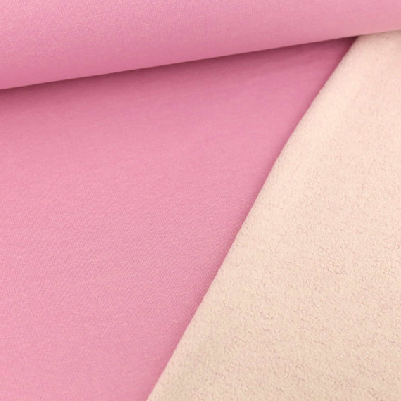 Kuschelsweat - Melange - 370g - Babyrosa