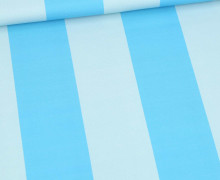 Webware - Feste Baumwolle - Half Panama - Big Fat Stripes - Pastellblau/Hellblau - abby and me