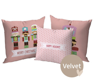 Kissenstoff - DIY - Kissen-Set - Nutcrackers - Happy Holidays - Velvet - abby and amy