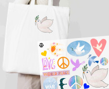 Onkel Bo's Bügelbilder - DIN A4 - Peace
