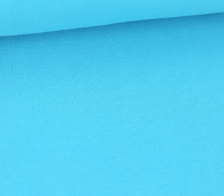 Bündchen Gretje - Glattes Bündchen - Schlauchware - Uni - Cyanblau Hell