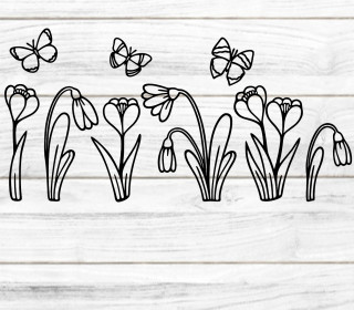 Spring Flowers Plotterdatei SVG DXF FCM