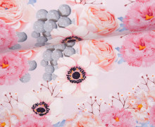 Jersey - Bio Qualität - Bonny Blossom - zart rosa - abby and me