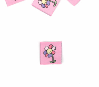 1 Label - Blume - Rosa - Katzengold Design