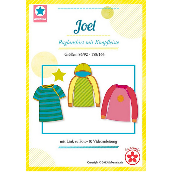 Schnittmuster - Joel - 86/92 - 158/164 - Farbenmix