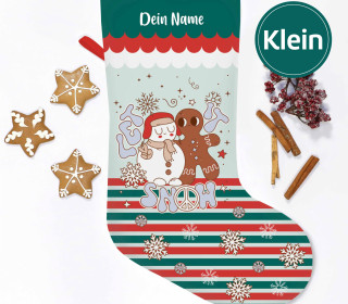 DIY-Nähset - Nikolaussocke - KLEIN - Softshell - Weihnachtsfest - Let It Snow