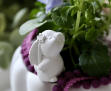 Silikon - Gießform - Mini Schnupperhasen mit Blume - Multiform - vielfältig nutzbar