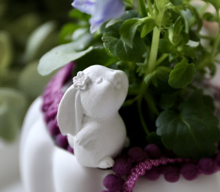 Silikon - Gießform - Mini Schnupperhasen mit Blume - Multiform - vielfältig nutzbar