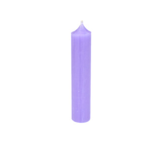 1 kurze Stabkerze - Lavendel - 10cm - Ø 2,2cm - Paraffin - Kerzenfarm Hahn