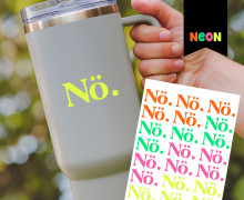 Neon Rub-On Sticker - Nö. - Tante Henni Rubon - vielfältig nutzbar