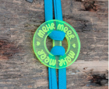 1 Armband - Acrylring - super leicht - Cyanblau - Namensklang