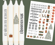 DIN A4 - Tattoofolie - Merry Moments - für Kerzen / Keramik