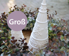 Silikon - Gießform - Weihnachtsbaum - Schneeflocke - kegelförmig - Groß - vielfältig nutzbar