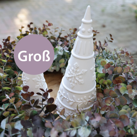 Silikon - Gießform - Weihnachtsbaum - Schneeflocke - kegelförmig - Groß - vielfältig nutzbar