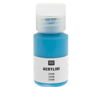 Acrylfarbe - Acrylini - 22ml - Matt - Geruchsarm - Rico Design - Cyan