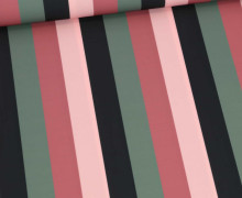 Badelycra - Mossy Rose Stripes - Altrosé/Lichtgrün - abby and amy