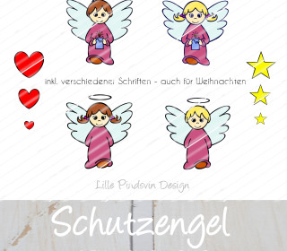 Plotterdatei - Schutzengel / Engel/ Weihnachtsengel mit Schriften