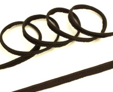 1 Meter elastisches Paspelband/Biesenband - Matt - Dunkelbraun