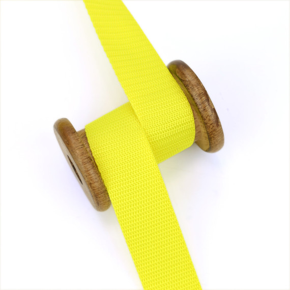 1m Weiches Gurtband - Uni - 30mm - Gelb
