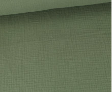Musselin - Muslin - Double Gauze - Uni - Laubgrün