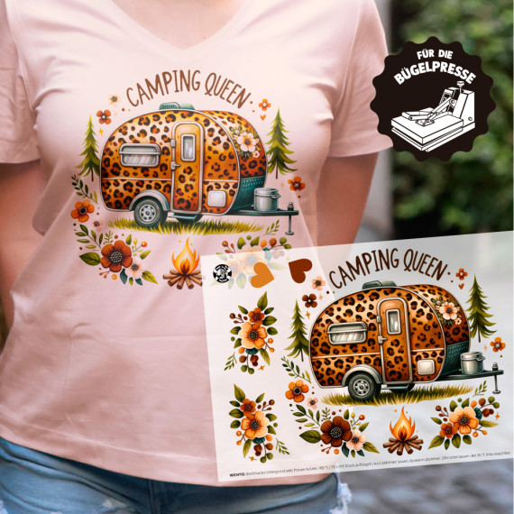 Onkel Bo's Bügelbilder - DIN A4 - Camping Queen - BIG