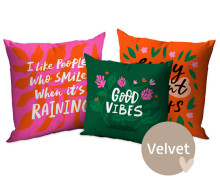 Kissenstoff - DIY - Kissen-Set - Bold & Cozy - Good Vibes - Velvet - abby and amy