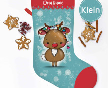 DIY-Nähset - Nikolaussocke - KLEIN - Softshell - Rentier - Make Art Berlin