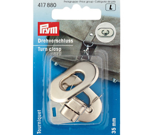 1 Drehverschluss Für Taschen - 35mm - Prym - Silber