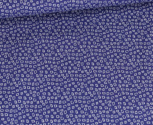 Baumwolle - Webware - Popeline - bedruckt - Abstrakte Mini Formen - Dunkelblau