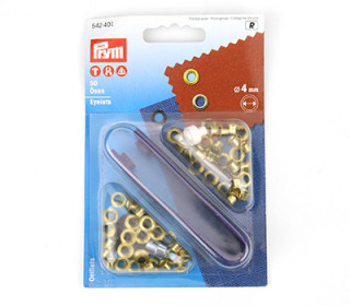 50 Ösen ohne Scheiben - Eyelets - Gold - 4mm - Prym