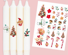 DIN A4 - Tattoofolie - Christmas Cats - für Kerzen / Keramik