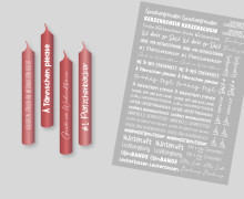 DIN A4 - Tattoofolie - Ä Tännschen Please - Weiß - für Baumkerzen - Weihnachten