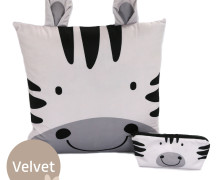 Kissenstoff - DIY-Tierkissen - Adorable Animals - Zebra - Velvet - abby and amy