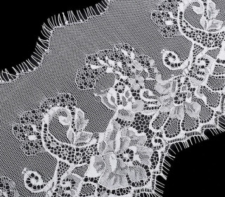 2,7m Französische Wäschespitze - Weich - 17,5cm - Weiß