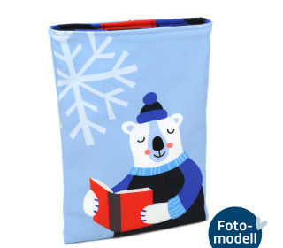 FOTOMODELL - Buchtasche fertig genäht - Eisbär - Hamburger Liebe - Softshell